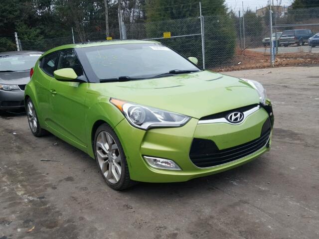 KMHTC6AD3CU075678 - 2012 HYUNDAI VELOSTER B GREEN photo 1