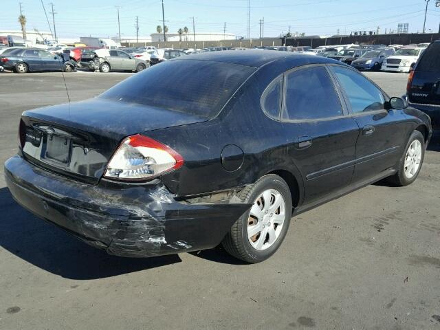 1FAFP53U06A186763 - 2006 FORD TAURUS SE BLACK photo 4