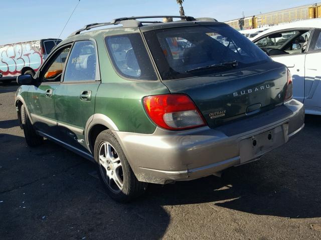 JF1GG68532H813016 - 2002 SUBARU IMPREZA OU GREEN photo 3