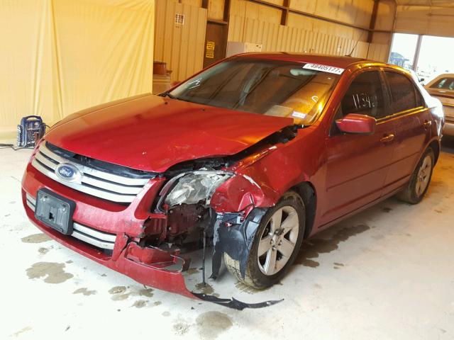 3FAHP07179R114870 - 2009 FORD FUSION SE RED photo 2