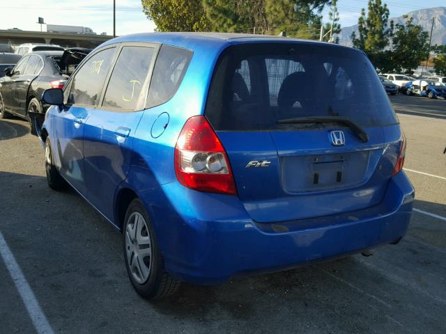 JHMGD38427S044445 - 2007 HONDA FIT BLUE photo 3