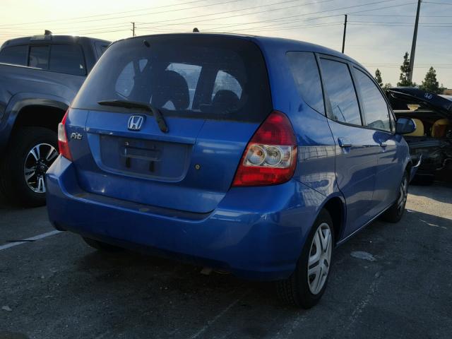 JHMGD38427S044445 - 2007 HONDA FIT BLUE photo 4