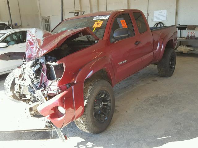 5TEUU42N55Z101869 - 2005 TOYOTA TACOMA ACC BURGUNDY photo 2