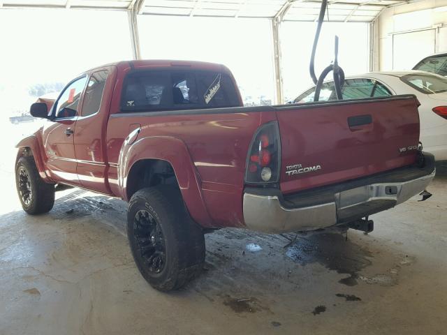 5TEUU42N55Z101869 - 2005 TOYOTA TACOMA ACC BURGUNDY photo 3