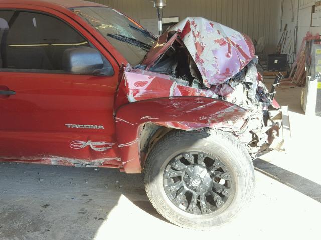 5TEUU42N55Z101869 - 2005 TOYOTA TACOMA ACC BURGUNDY photo 9