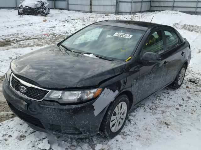 KNAFU4A24C5634745 - 2012 KIA FORTE EX BLACK photo 2