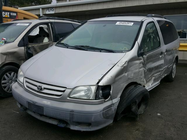 4T3ZF13C12U494546 - 2002 TOYOTA SIENNA LE TAN photo 2