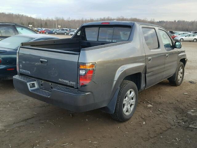 2HJYK16567H509856 - 2007 HONDA RIDGELINE GRAY photo 4