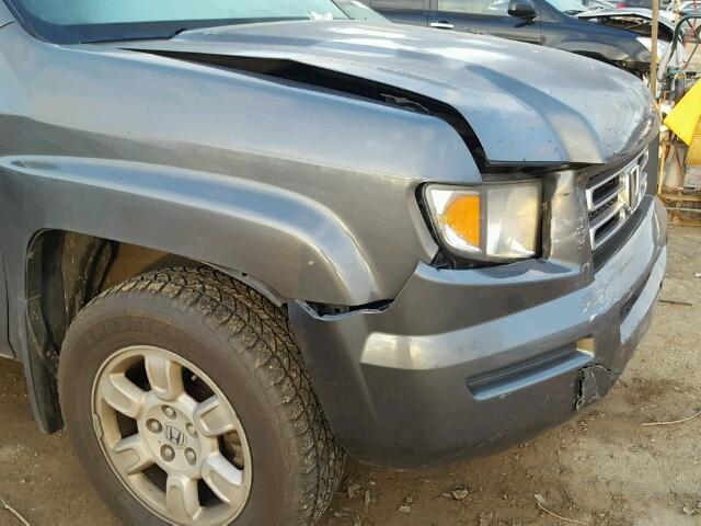 2HJYK16567H509856 - 2007 HONDA RIDGELINE GRAY photo 9