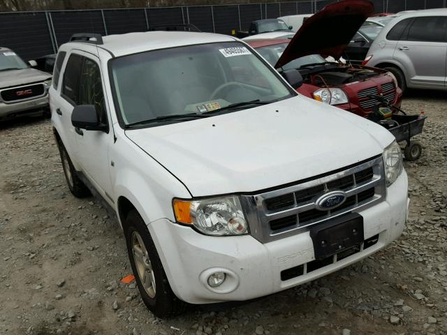 1FMCU59H38KE19642 - 2008 FORD ESCAPE HEV WHITE photo 1