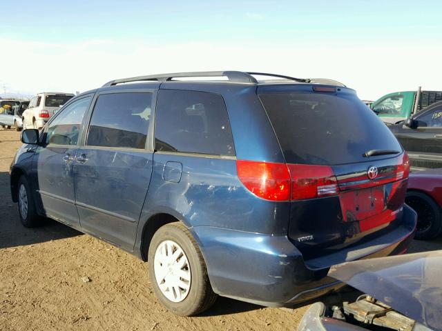 5TDZA23C74S033330 - 2004 TOYOTA SIENNA CE BLUE photo 3