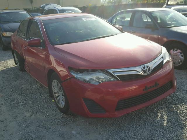 4T4BF1FK5CR205348 - 2012 TOYOTA CAMRY BASE RED photo 1