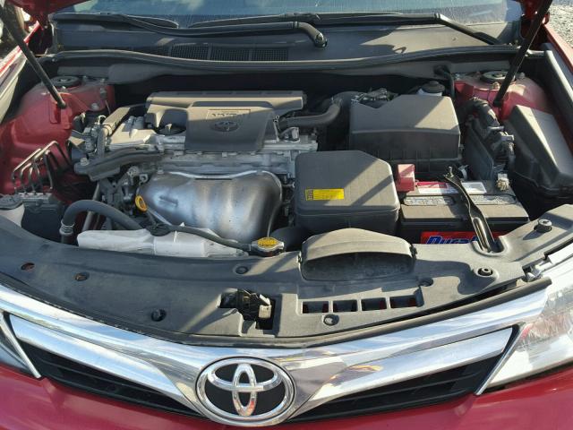 4T4BF1FK5CR205348 - 2012 TOYOTA CAMRY BASE RED photo 7