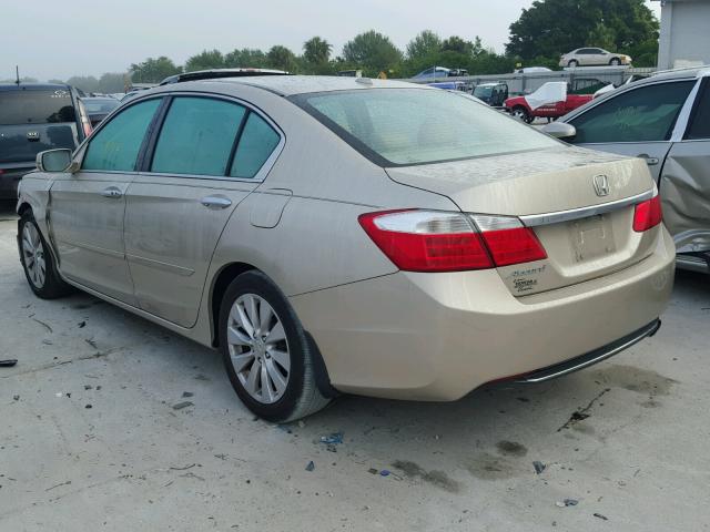 1HGCR2F81EA161679 - 2014 HONDA ACCORD EXL BEIGE photo 3