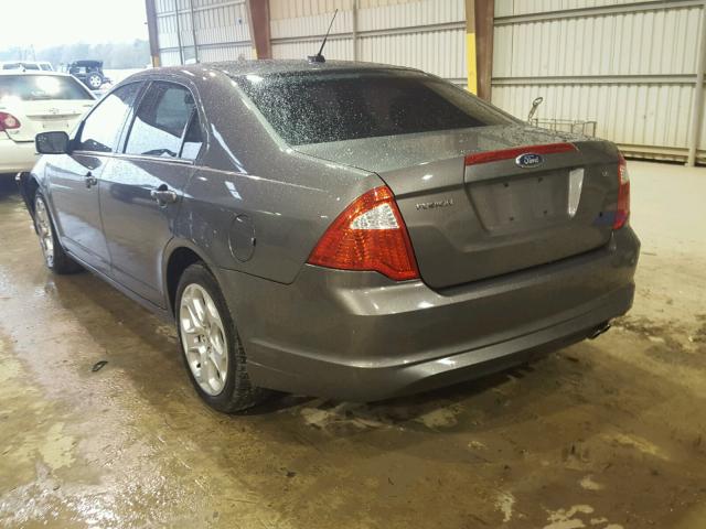 3FAHP0HA6BR225155 - 2011 FORD FUSION SE GRAY photo 3