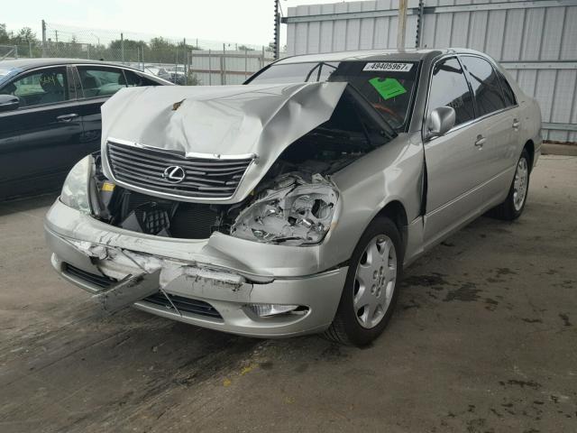 JTHBN30F030110503 - 2003 LEXUS LS 430 SILVER photo 2