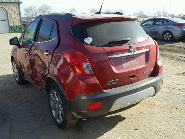 KL4CJCSB2EB552244 - 2014 BUICK ENCORE RED photo 3