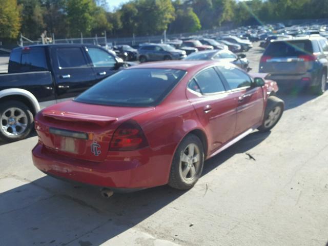 2G2WP552081133097 - 2008 PONTIAC GRAND PRIX წითელი ფოტო 4