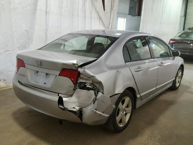 2HGFA16858H315072 - 2008 HONDA CIVIC EX SILVER photo 4