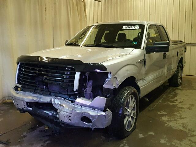 1FTFX1EF7EKG57639 - 2014 FORD F150 SUPER SILVER photo 2