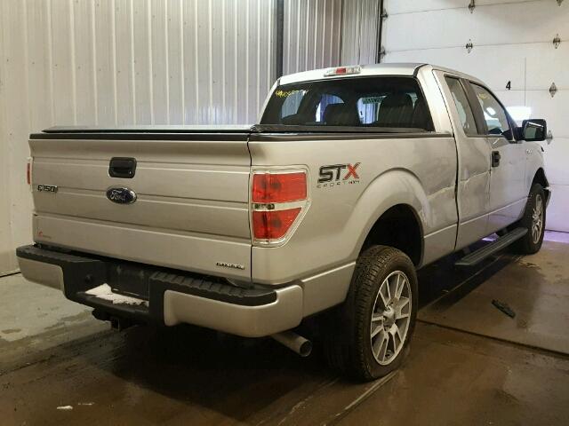 1FTFX1EF7EKG57639 - 2014 FORD F150 SUPER SILVER photo 4