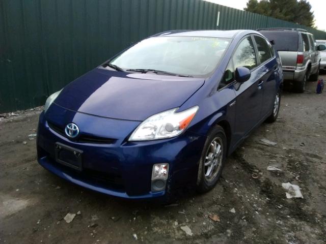 JTDKN3DU2B5321603 - 2011 TOYOTA PRIUS BLUE photo 2