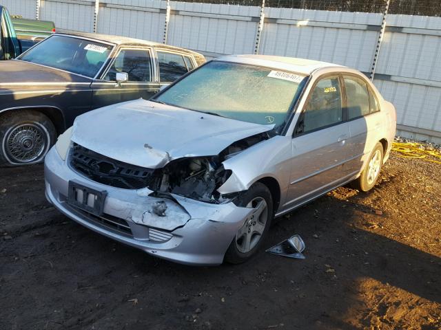 2HGES26764H620273 - 2004 HONDA CIVIC EX SILVER photo 2