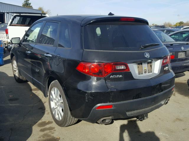 5J8TB2H20AA001042 - 2010 ACURA RDX BLACK photo 3