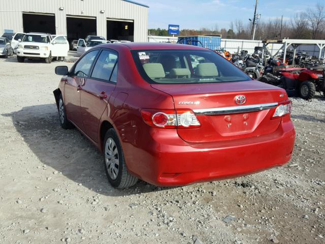 2T1BU4EE7CC899197 - 2012 TOYOTA COROLLA BA RED photo 3