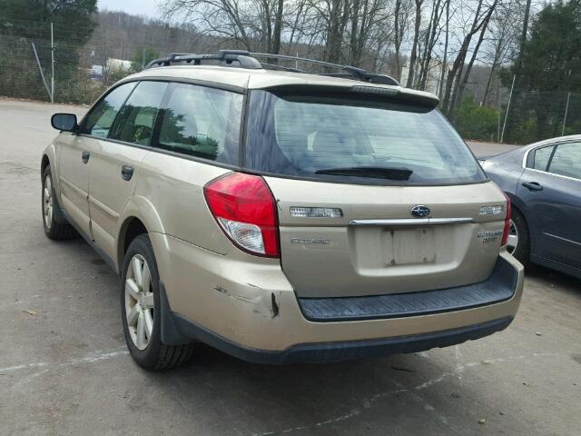 4S4BP61C887358901 - 2008 SUBARU OUTBACK 2. TAN photo 3