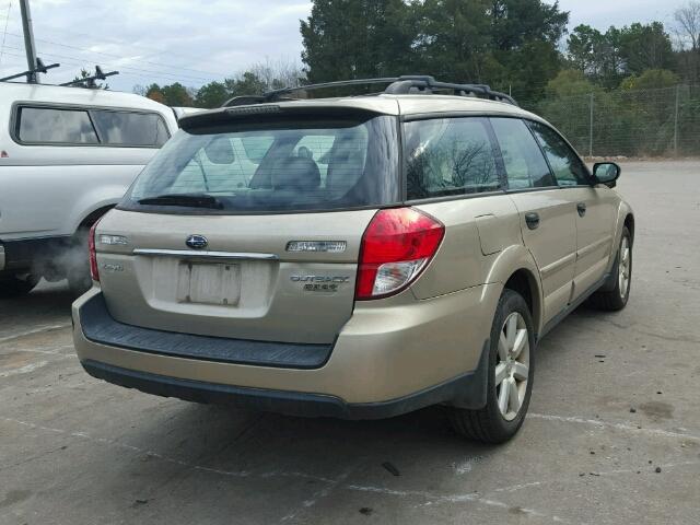 4S4BP61C887358901 - 2008 SUBARU OUTBACK 2. TAN photo 4