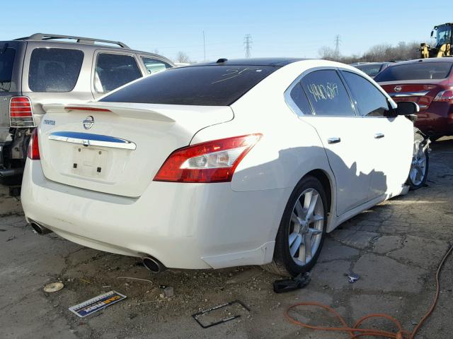 1N4AA5APXBC854950 - 2011 NISSAN MAXIMA S WHITE photo 4