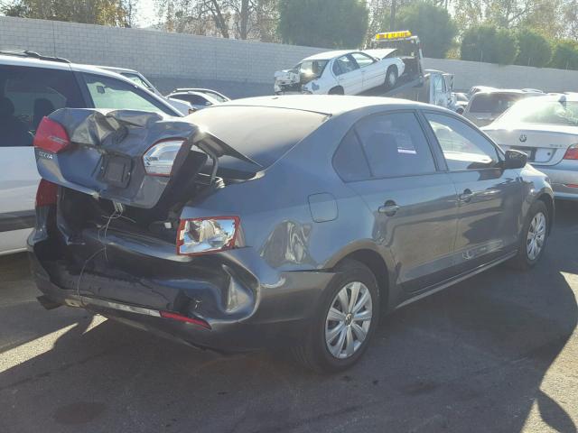 3VW2K7AJ7CM469037 - 2012 VOLKSWAGEN JETTA BASE 灰色 照片 4