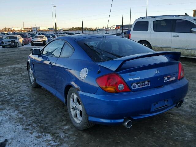 KMHHN65D36U225769 - 2006 HYUNDAI TIBURON SE BLUE photo 3