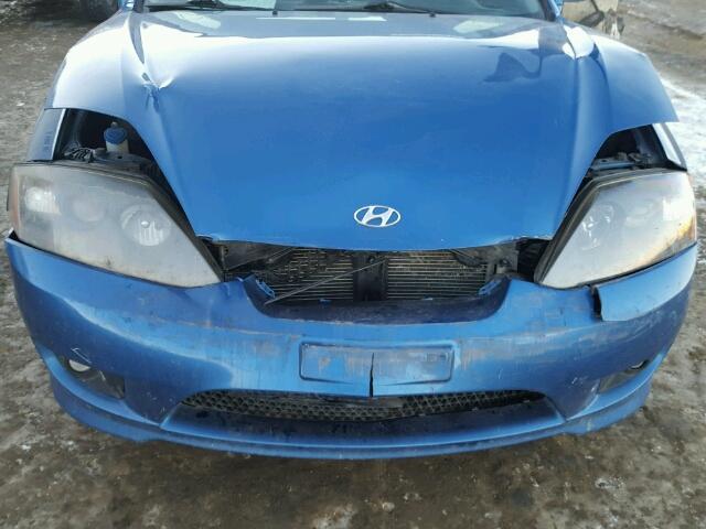 KMHHN65D36U225769 - 2006 HYUNDAI TIBURON SE BLUE photo 9