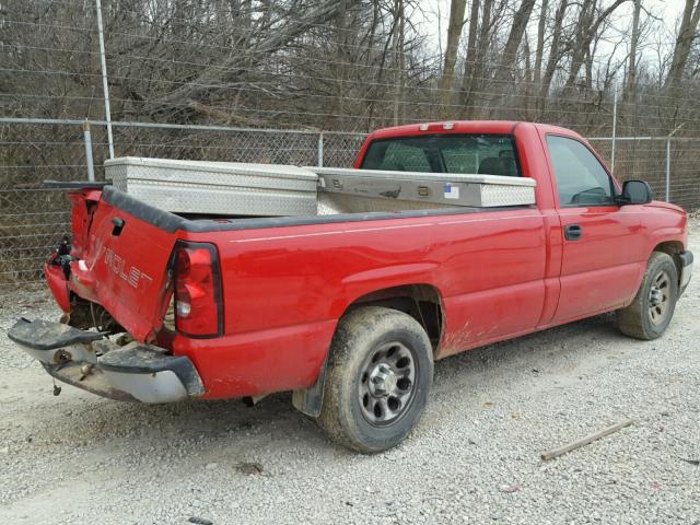 3GCEC14X26G274413 - 2006 CHEVROLET SILVERADO RED photo 4