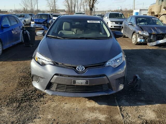 2T1BURHE7GC521508 - 2016 TOYOTA COROLLA L CHARCOAL photo 9