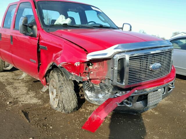 1FTSW21P86EA80318 - 2006 FORD F250 SUPER RED photo 9