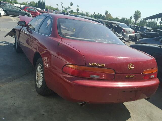 JT8JZ31C3N0002481 - 1992 LEXUS SC 300 RED photo 3