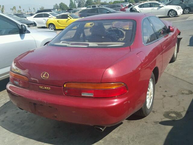 JT8JZ31C3N0002481 - 1992 LEXUS SC 300 RED photo 4