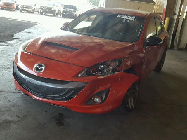 JM1BL1L40D1798391 - 2013 MAZDA SPEED 3 RED photo 2