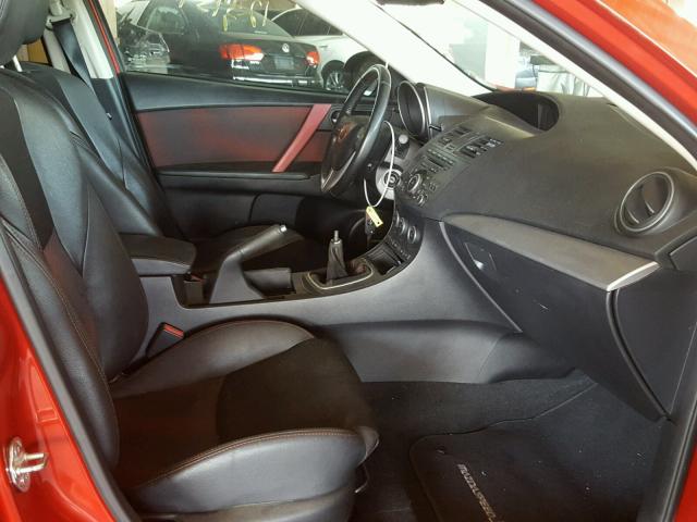 JM1BL1L40D1798391 - 2013 MAZDA SPEED 3 RED photo 5