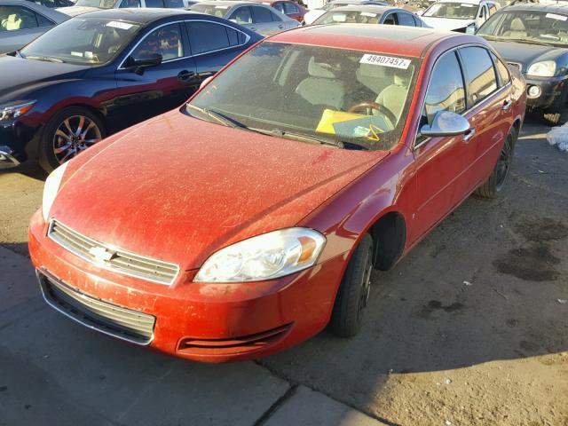 2G1WT58N589102242 - 2008 CHEVROLET IMPALA LT RED photo 2