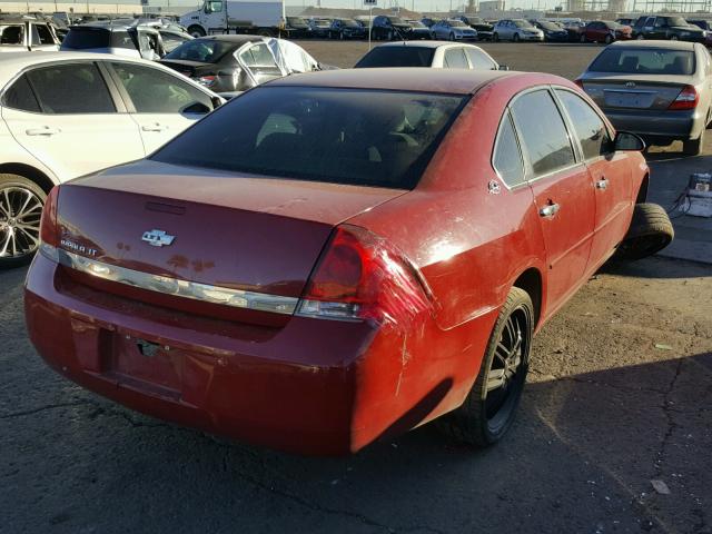 2G1WT58N589102242 - 2008 CHEVROLET IMPALA LT RED photo 4