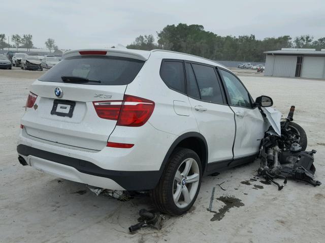 5UXWX7C50H0U39845 - 2017 BMW X3 XDRIVE3 WHITE photo 4