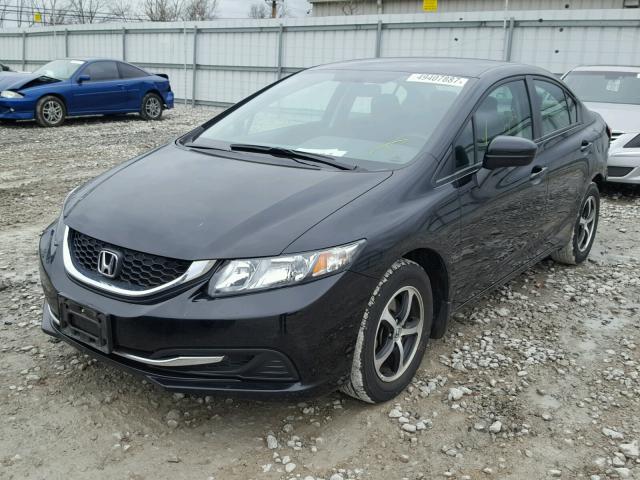 19XFB2F79FE068348 - 2015 HONDA CIVIC SE BLACK photo 2