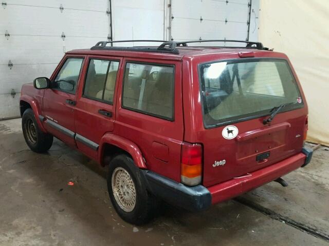 1J4FT68S0XL642280 - 1999 JEEP CHEROKEE S RED photo 3