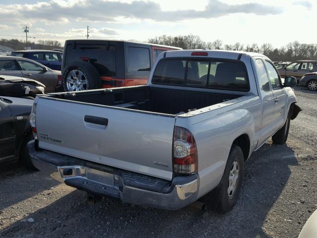 5TETX4CN2AZ702250 - 2010 TOYOTA TACOMA ACC SILVER photo 4