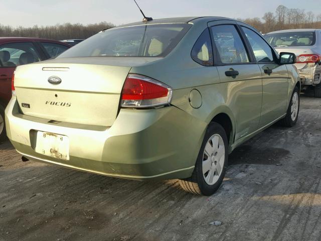 1FAHP34N28W207218 - 2008 FORD FOCUS S/SE GREEN photo 4