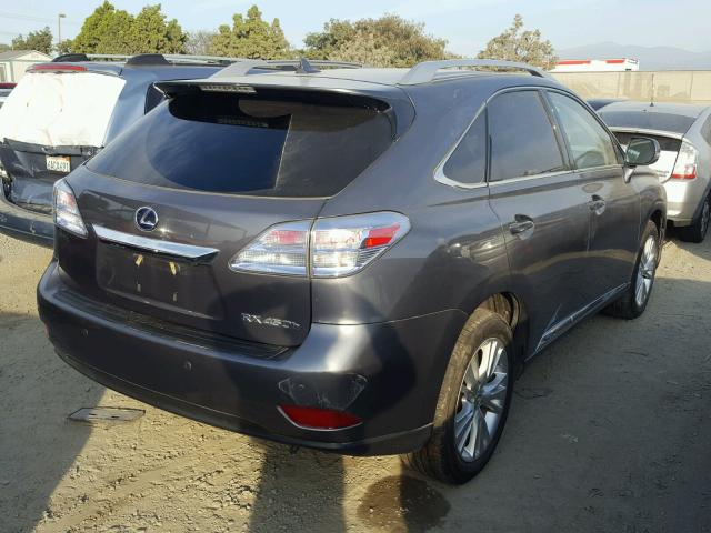 JTJBC1BA6C2432447 - 2012 LEXUS RX 450 CHARCOAL photo 4